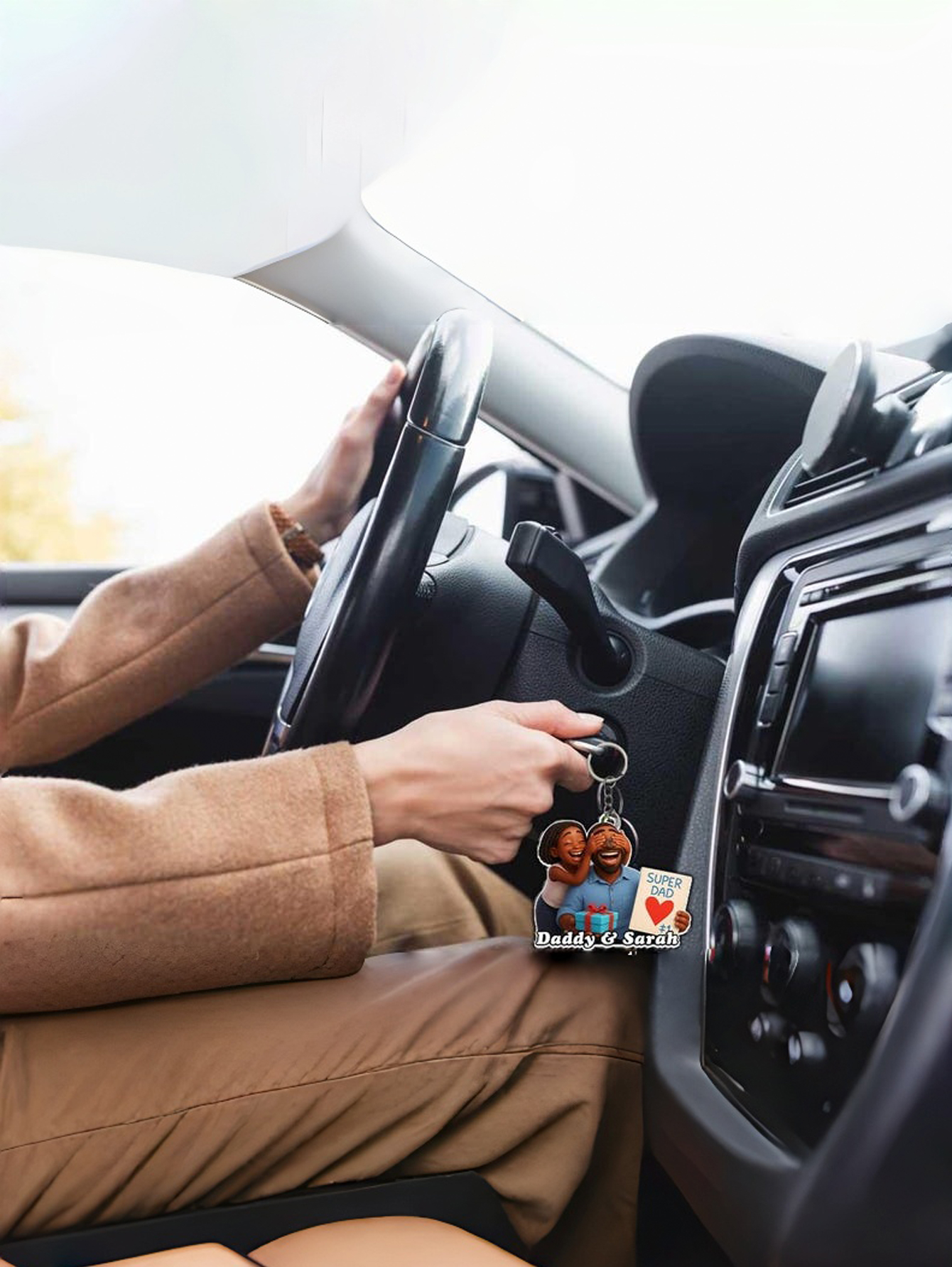 Custom Pixar Style Portrait Keychain